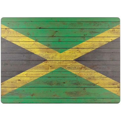 Jamaican Flag Dark Wood Surface Laptop 7 15in Skin